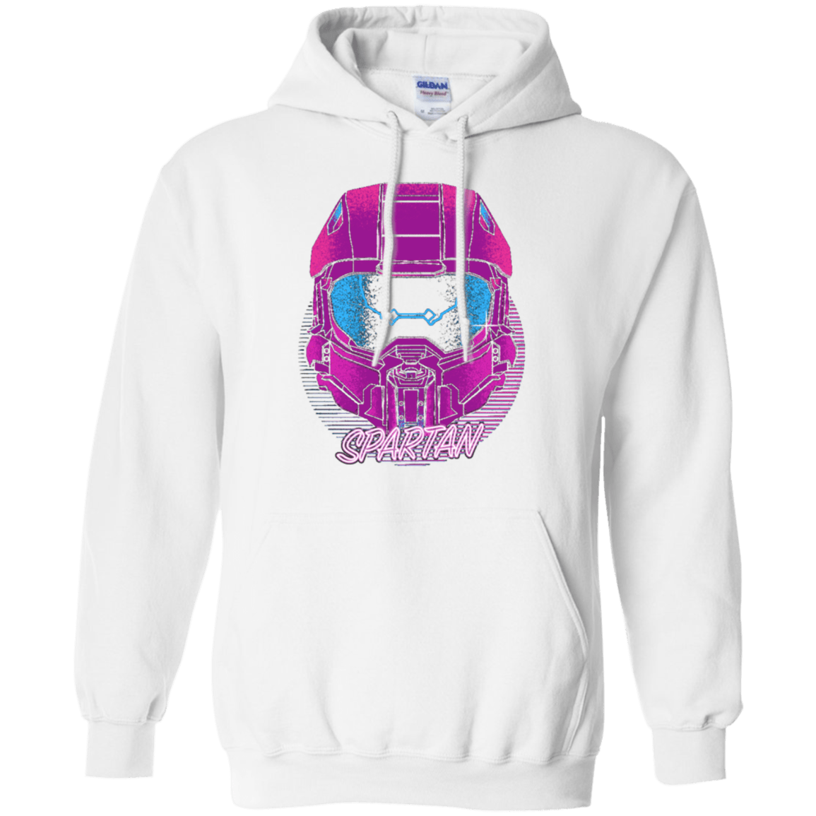 Sweatshirts White / Small Spartan Helmet 80's Pullover Hoodie