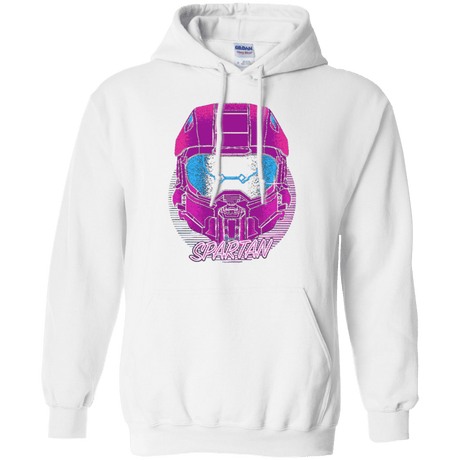 Sweatshirts White / Small Spartan Helmet 80's Pullover Hoodie