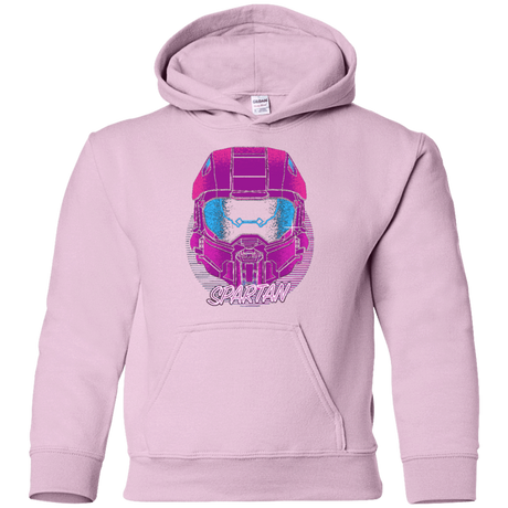 Sweatshirts Light Pink / YS Spartan Helmet 80's Youth Hoodie