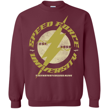 Sweatshirts Maroon / Small Speed Force University Crewneck Sweatshirt