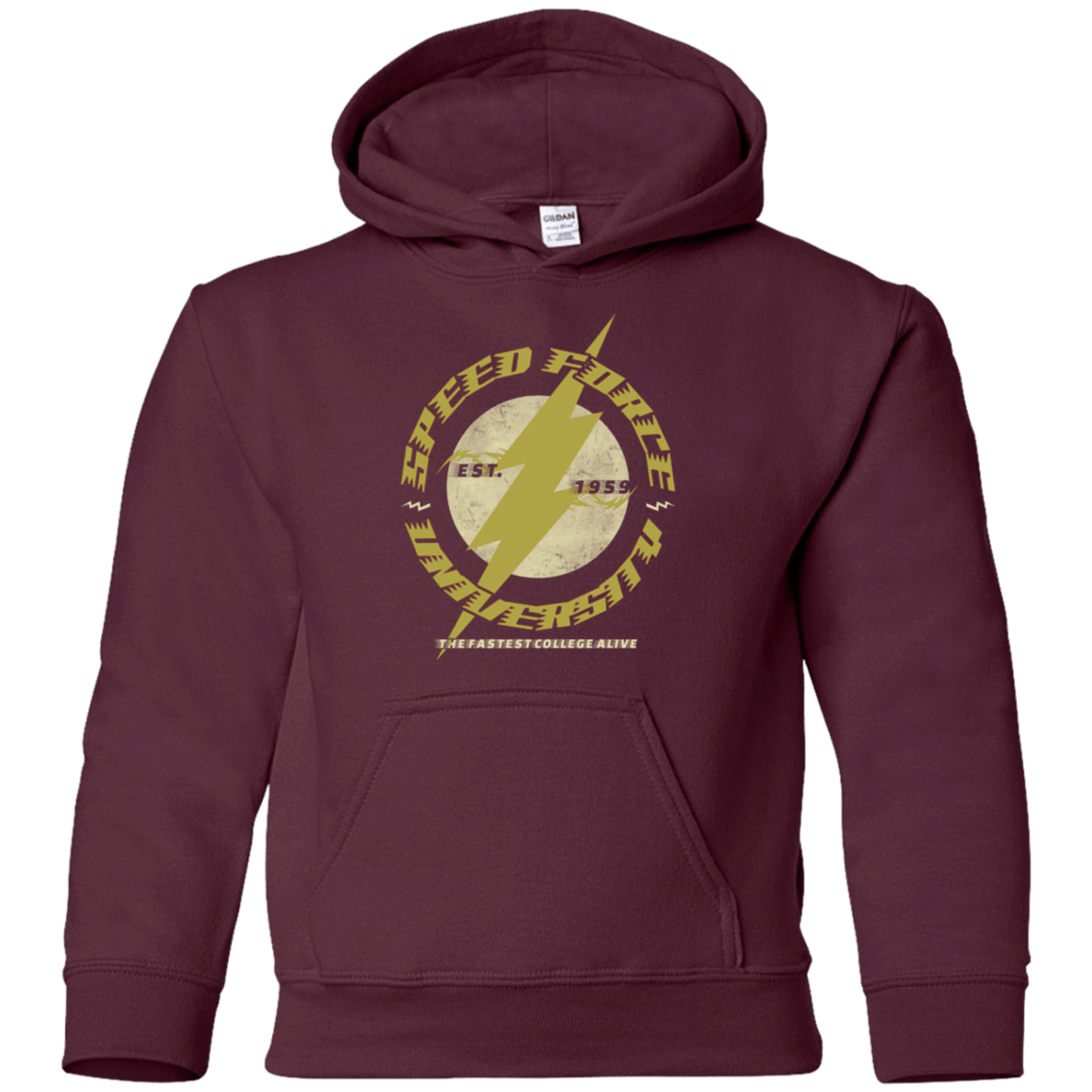 Sweatshirts Maroon / YS Speed Force University Youth Hoodie