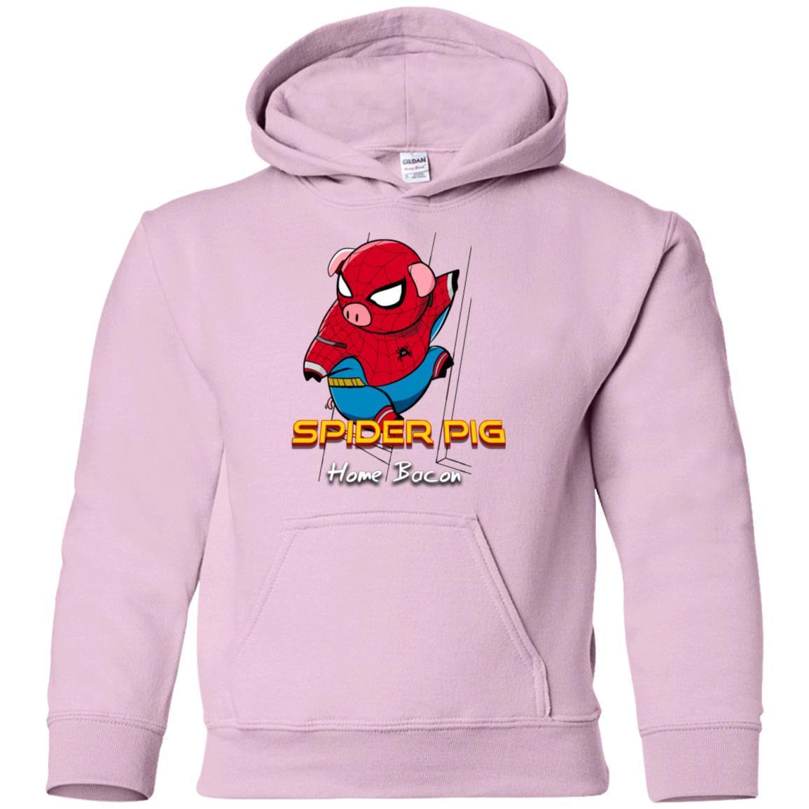 Sweatshirts Light Pink / YS Spider Pig Build Line Youth Hoodie