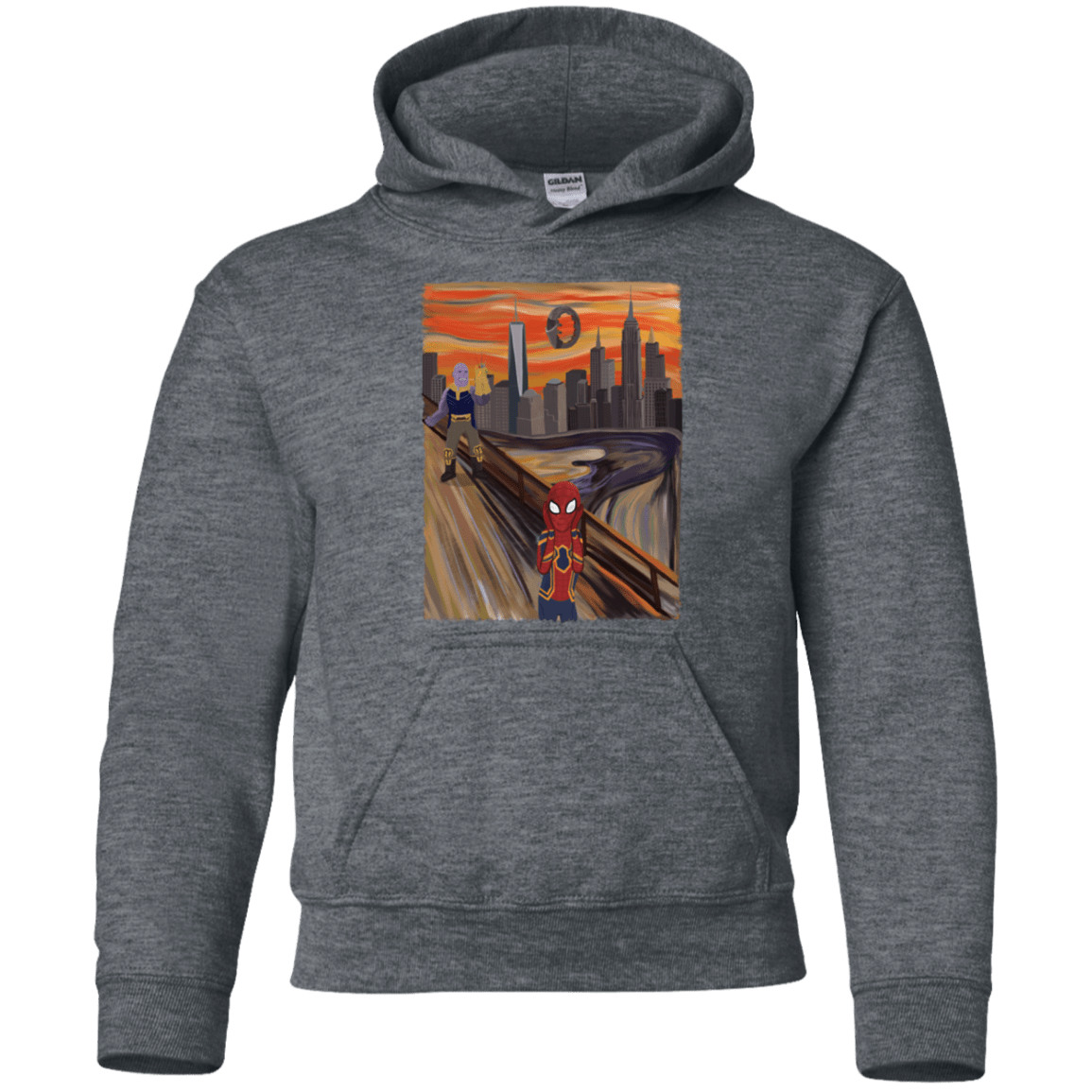 Sweatshirts Dark Heather / YS Spider Scream Youth Hoodie