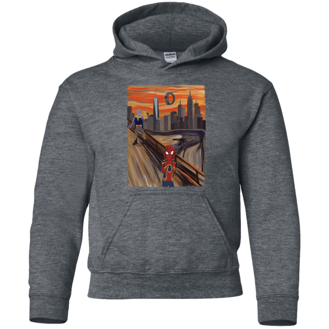 Sweatshirts Dark Heather / YS Spider Scream Youth Hoodie