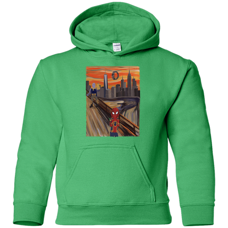 Sweatshirts Irish Green / YS Spider Scream Youth Hoodie