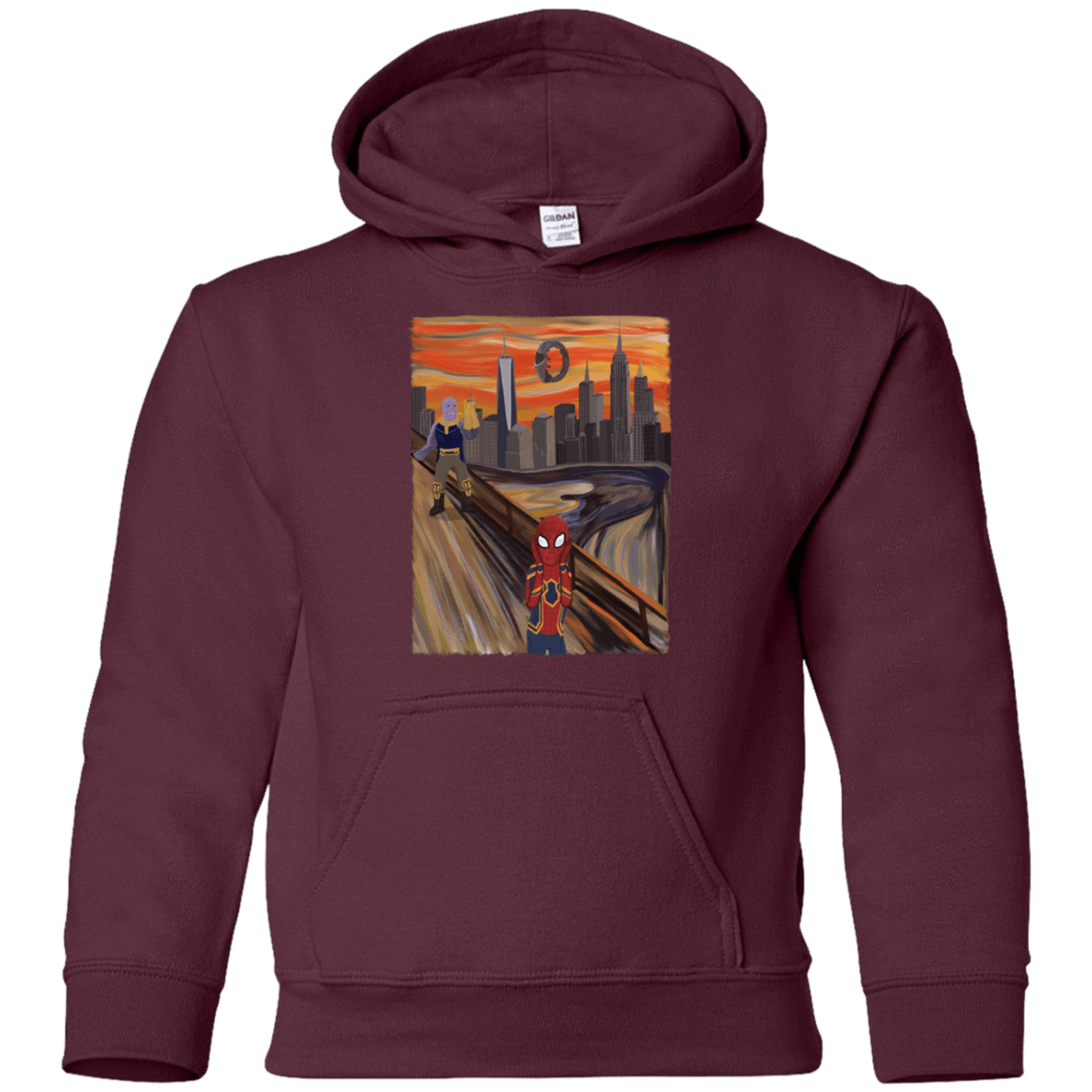 Sweatshirts Maroon / YS Spider Scream Youth Hoodie