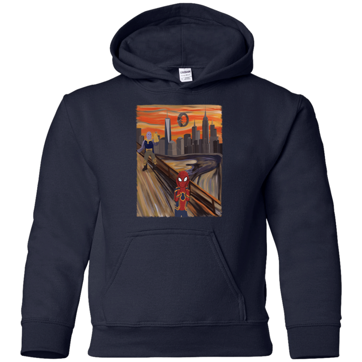 Sweatshirts Navy / YS Spider Scream Youth Hoodie