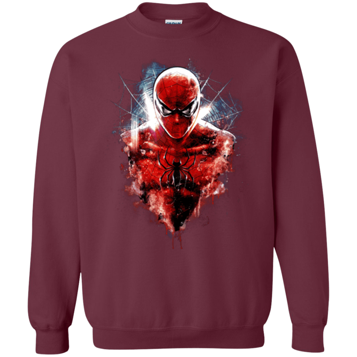 Sweatshirts Maroon / Small Spiderman Crewneck Sweatshirt