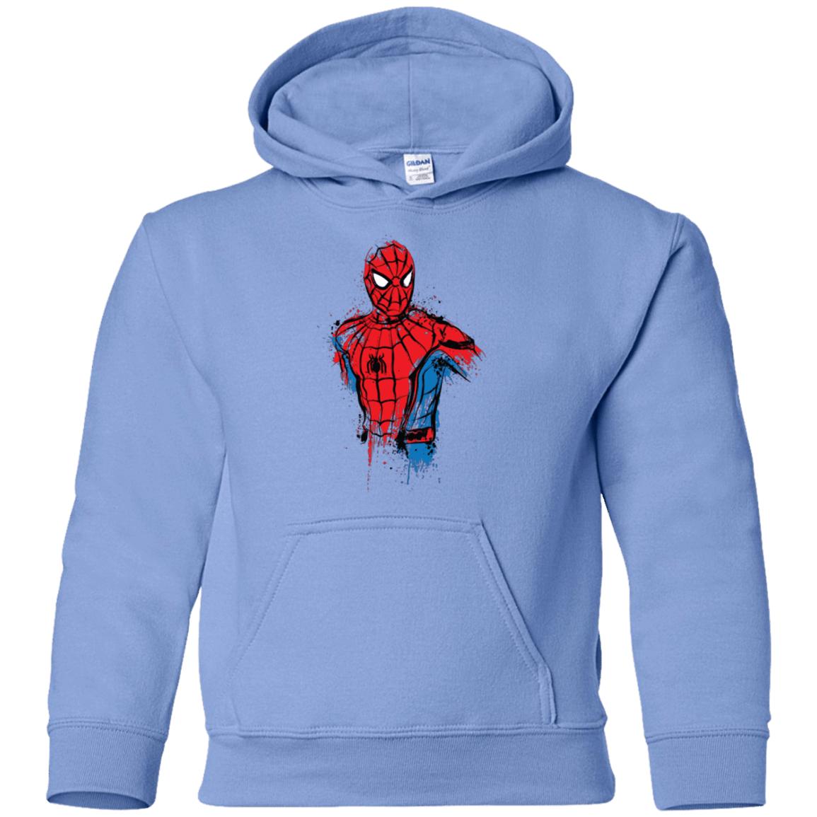 Sweatshirts Carolina Blue / YS Spiderman- Friendly Neighborhood Youth Hoodie
