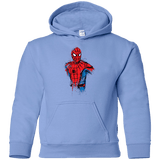 Sweatshirts Carolina Blue / YS Spiderman- Friendly Neighborhood Youth Hoodie