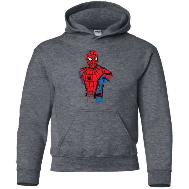 Sweatshirts Dark Heather / YS Spiderman- Friendly Neighborhood Youth Hoodie