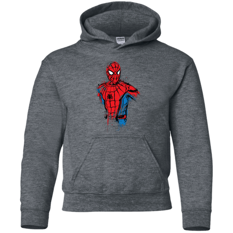 Sweatshirts Dark Heather / YS Spiderman- Friendly Neighborhood Youth Hoodie