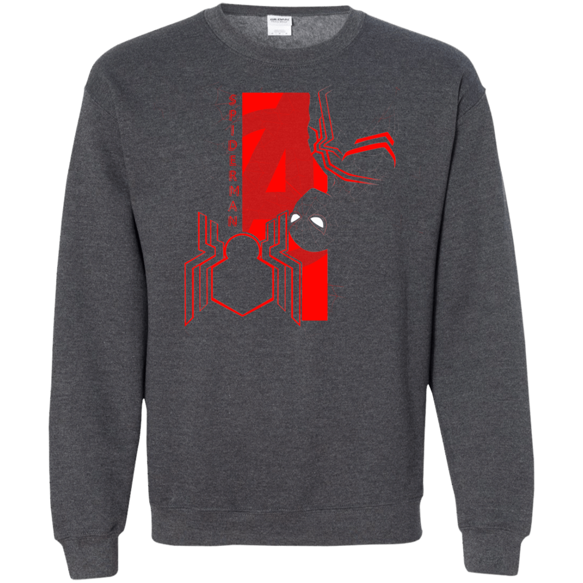 Sweatshirts Dark Heather / S Spiderman Profile Crewneck Sweatshirt