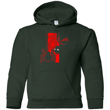 Sweatshirts Forest Green / YS Spiderman Profile Youth Hoodie