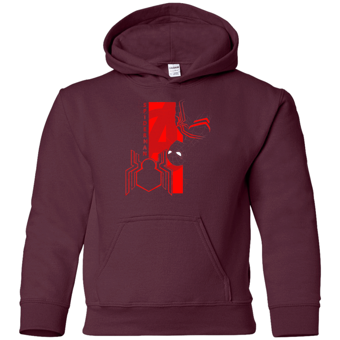 Sweatshirts Maroon / YS Spiderman Profile Youth Hoodie