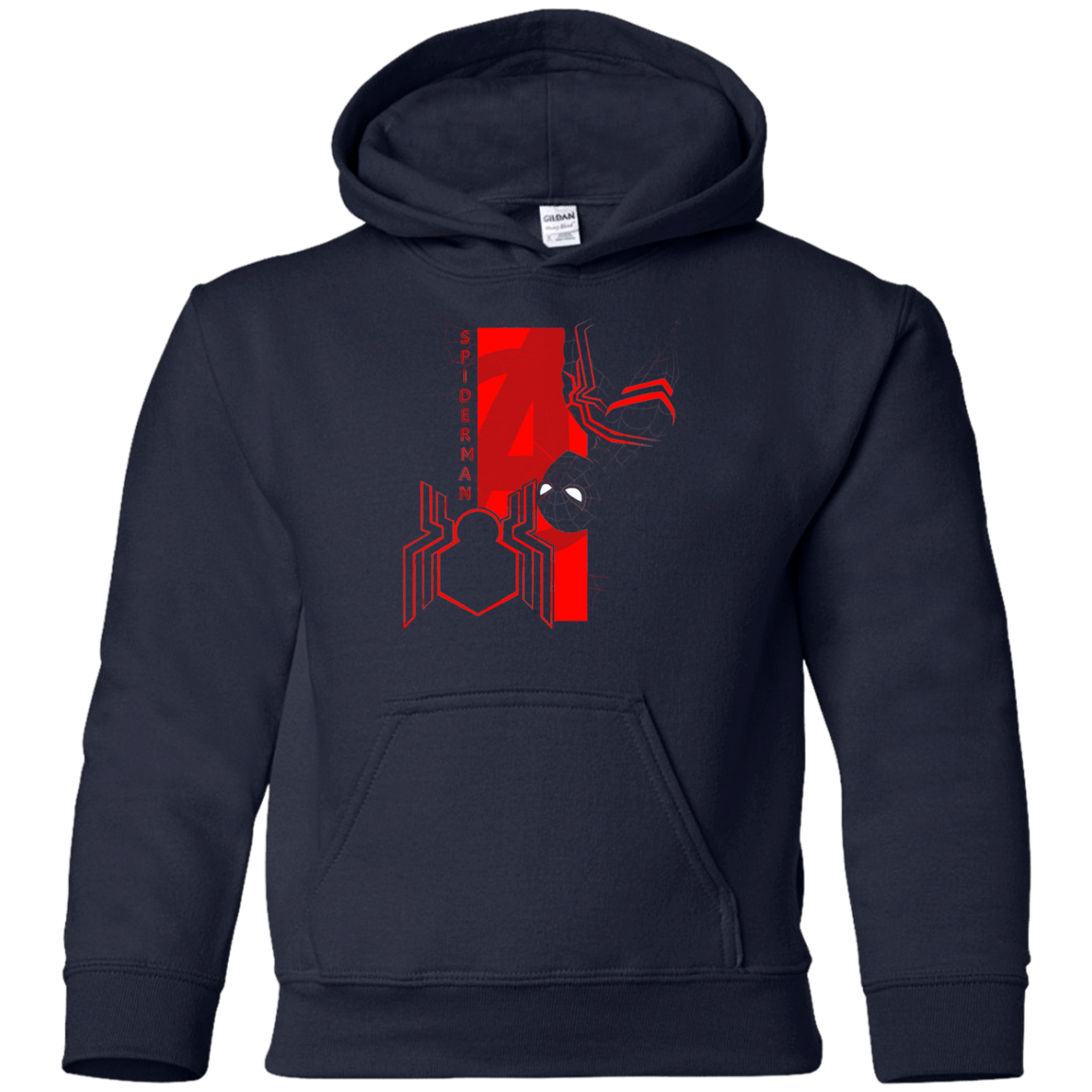 Sweatshirts Navy / YS Spiderman Profile Youth Hoodie