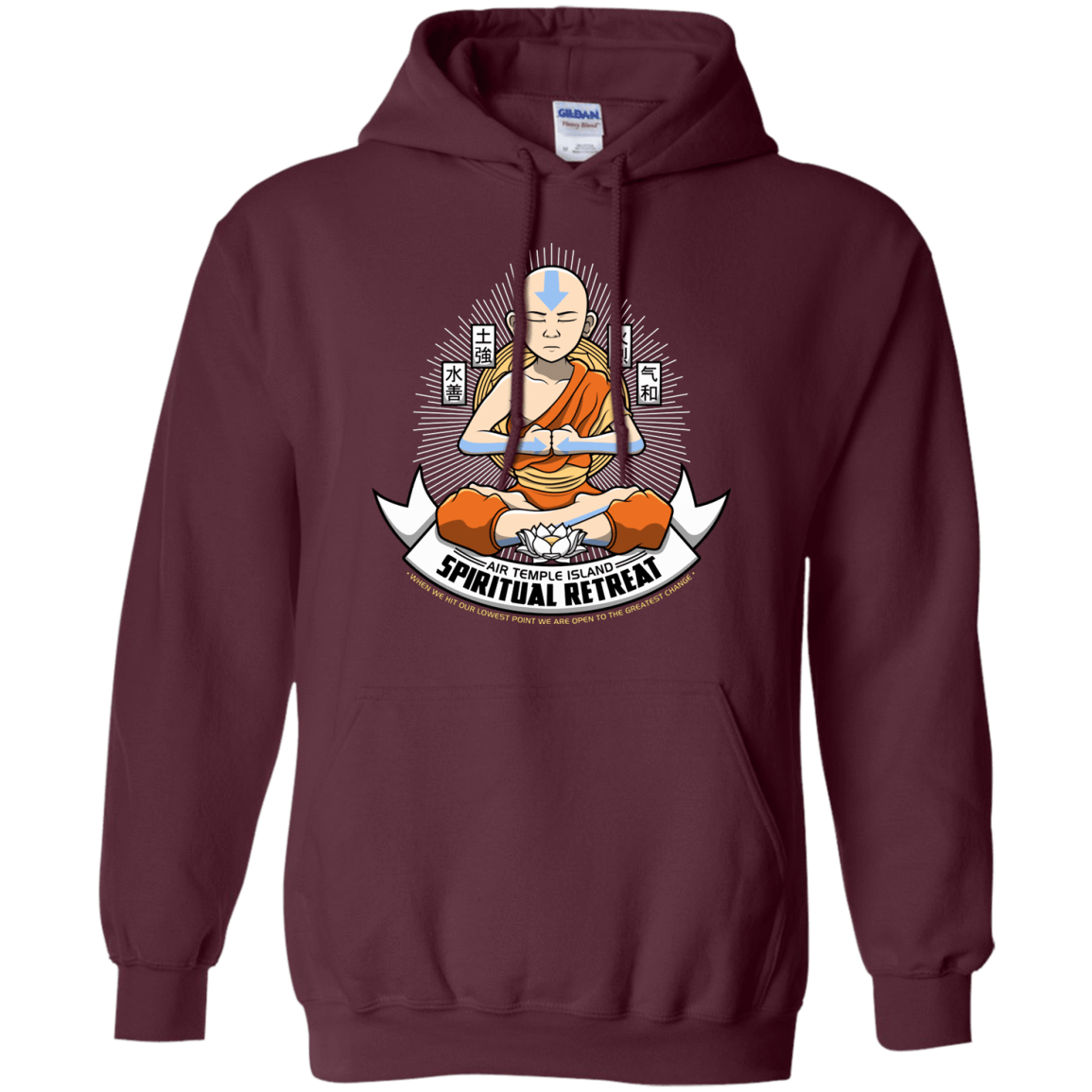 Sweatshirts Maroon / Small SPIRITUAL RETREATT Pullover Hoodie