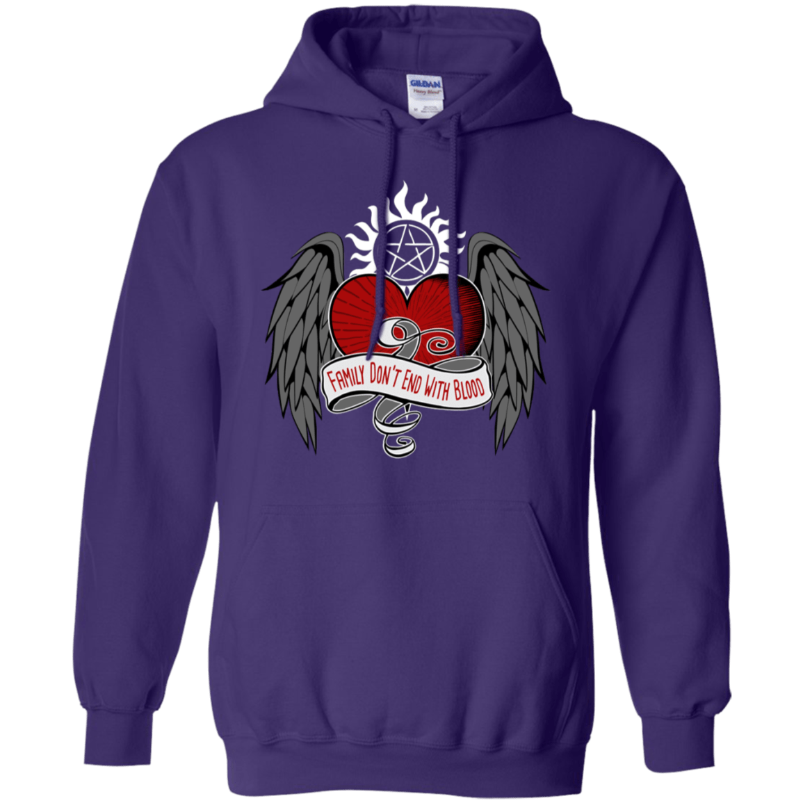 Sweatshirts Purple / S SPN Tattoo Pullover Hoodie