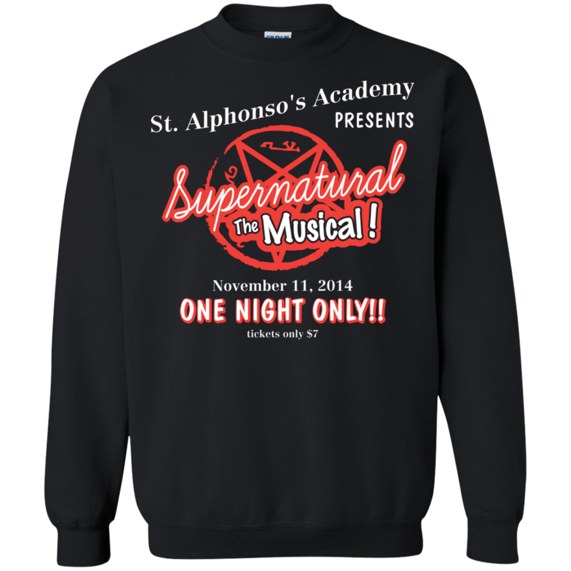 Sweatshirts Black / S SPN The Musical Crewneck Sweatshirt