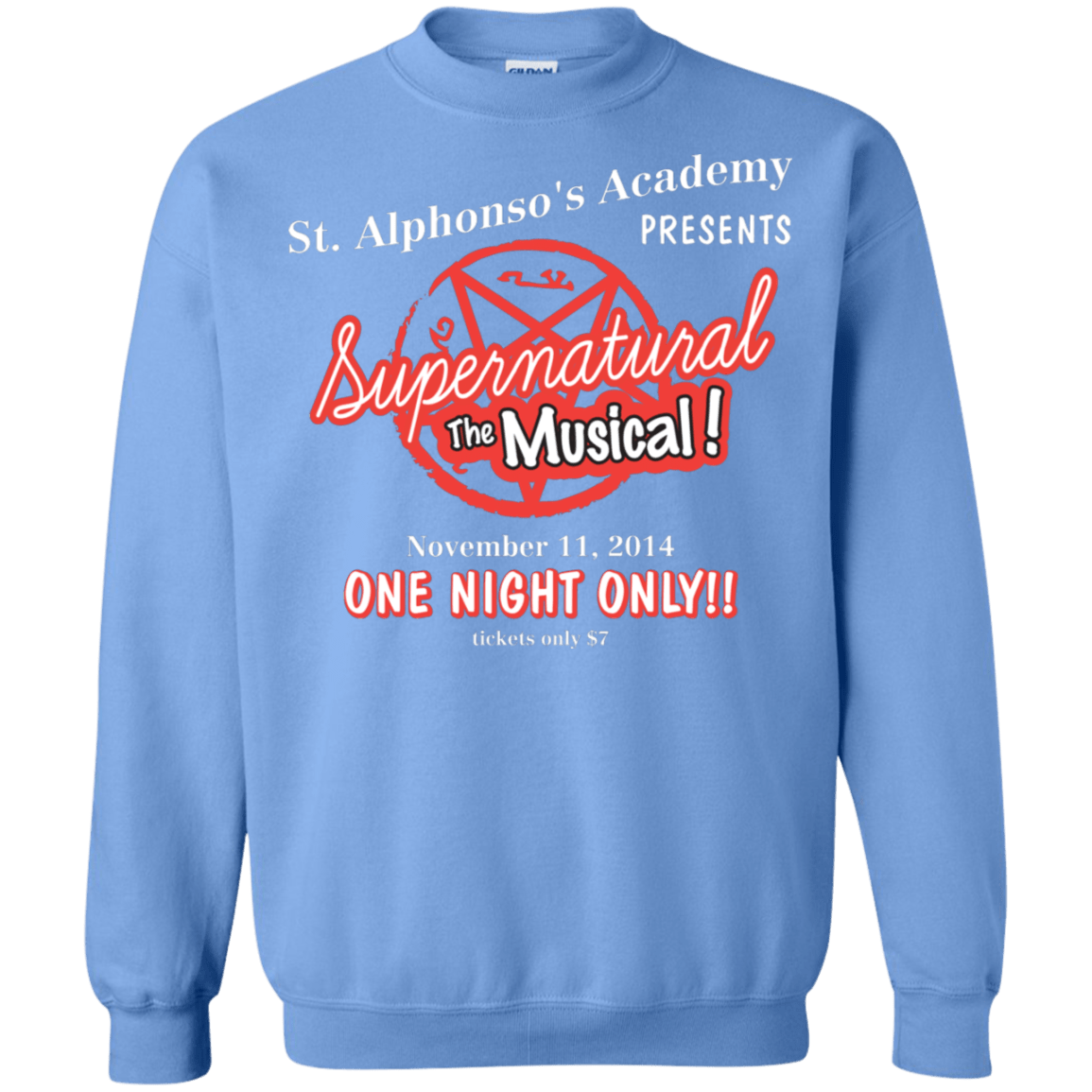 Sweatshirts Carolina Blue / S SPN The Musical Crewneck Sweatshirt