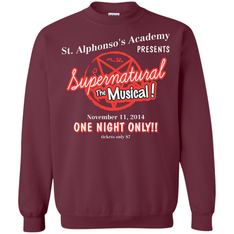 Sweatshirts Maroon / S SPN The Musical Crewneck Sweatshirt