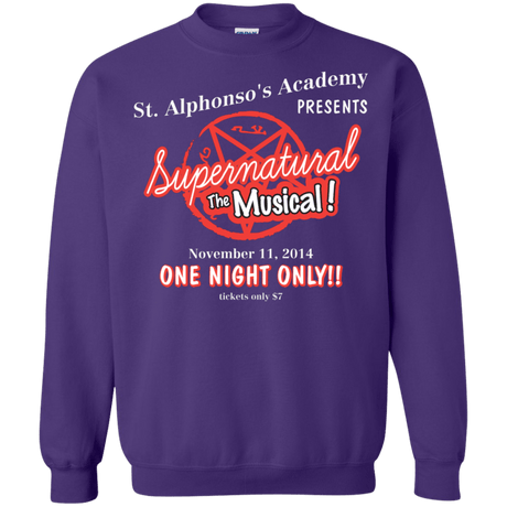 Sweatshirts Purple / S SPN The Musical Crewneck Sweatshirt