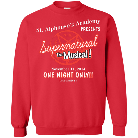 Sweatshirts Red / S SPN The Musical Crewneck Sweatshirt