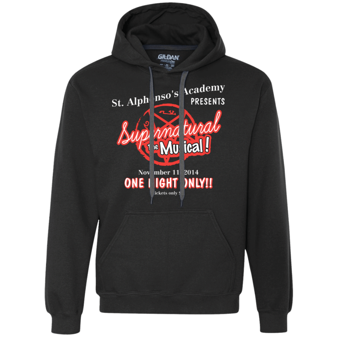 Sweatshirts Black / S SPN The Musical Premium Fleece Hoodie
