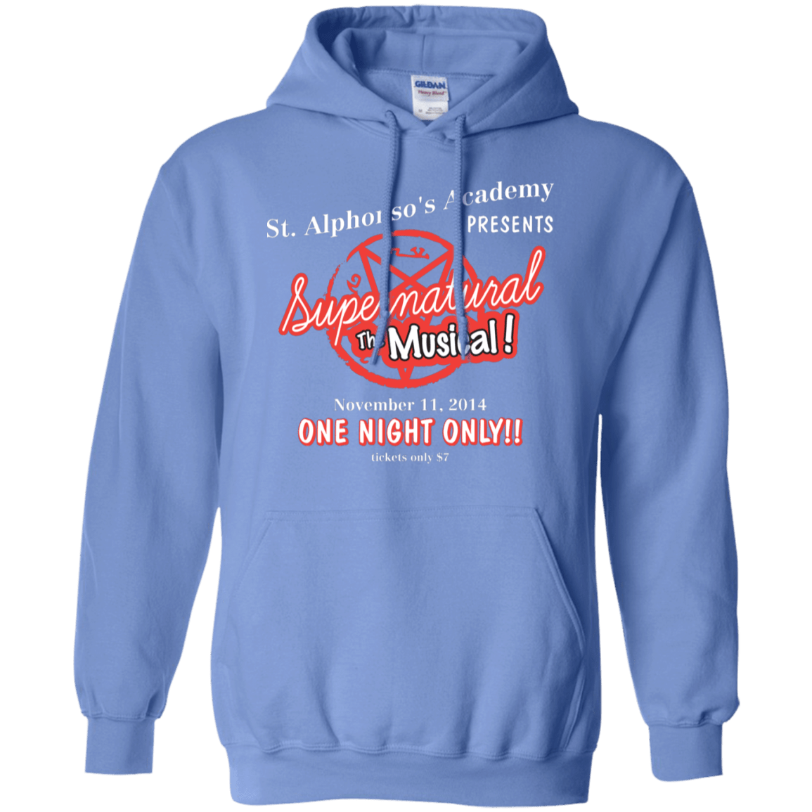 Sweatshirts Carolina Blue / S SPN The Musical Pullover Hoodie