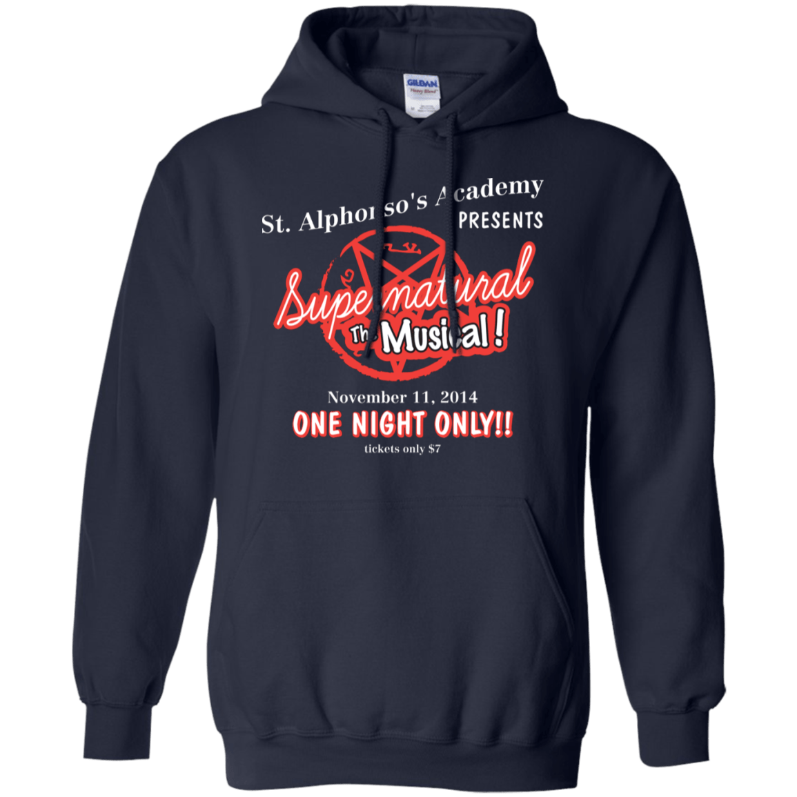Sweatshirts Navy / S SPN The Musical Pullover Hoodie