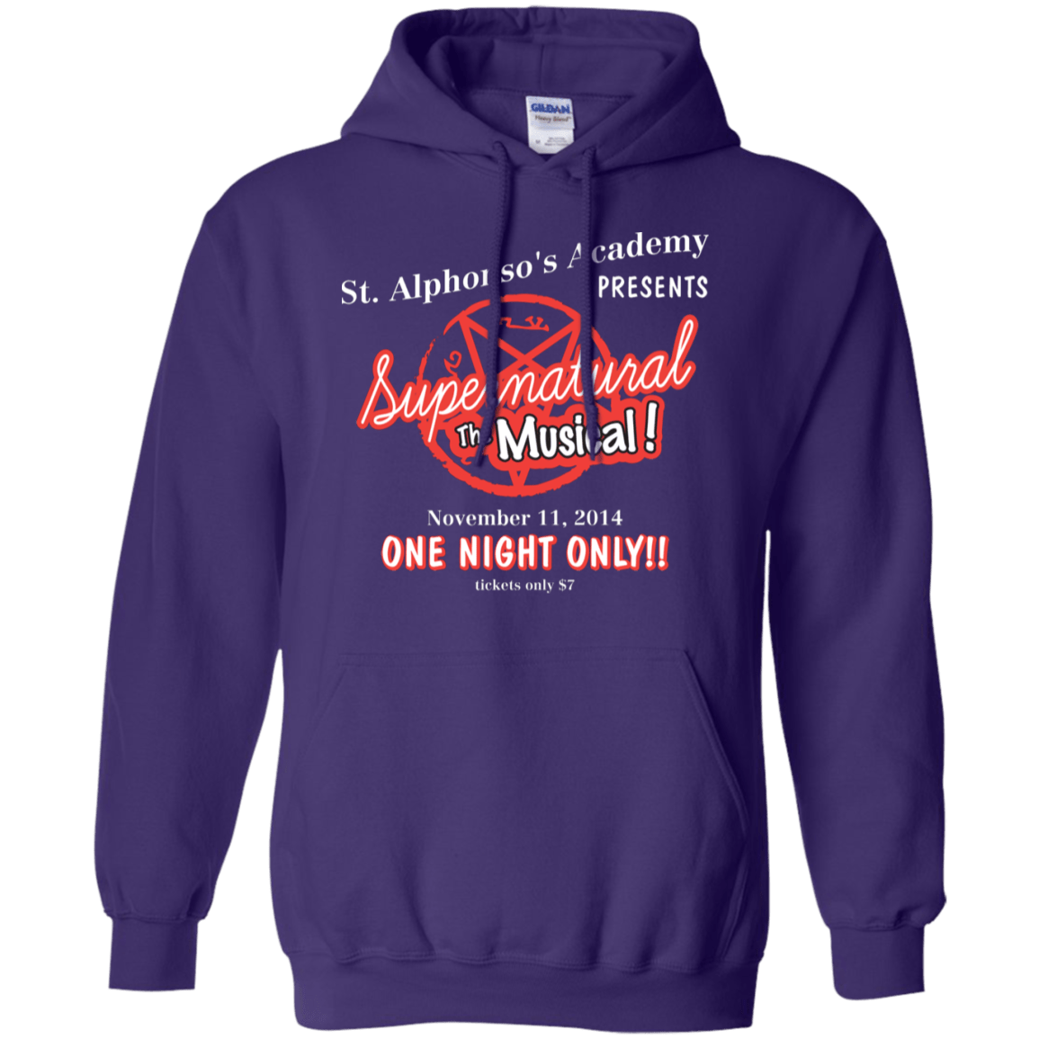 Sweatshirts Purple / S SPN The Musical Pullover Hoodie