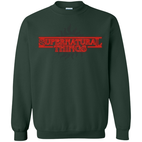 Sweatshirts Forest Green / S SPN Things Crewneck Sweatshirt