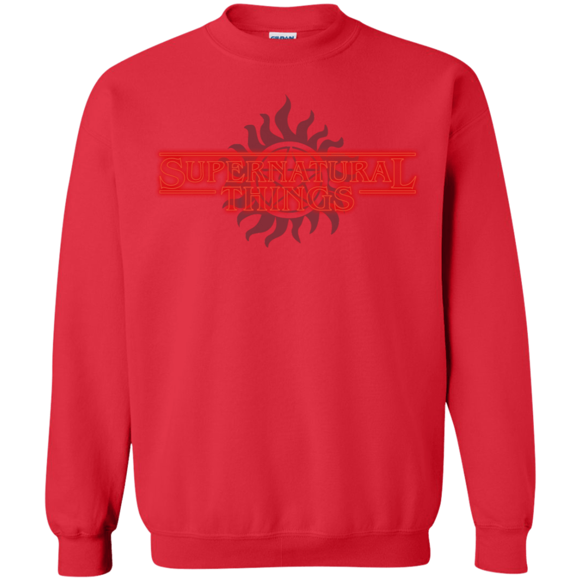 Sweatshirts Red / S SPN Things Crewneck Sweatshirt