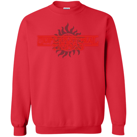 Sweatshirts Red / S SPN Things Crewneck Sweatshirt