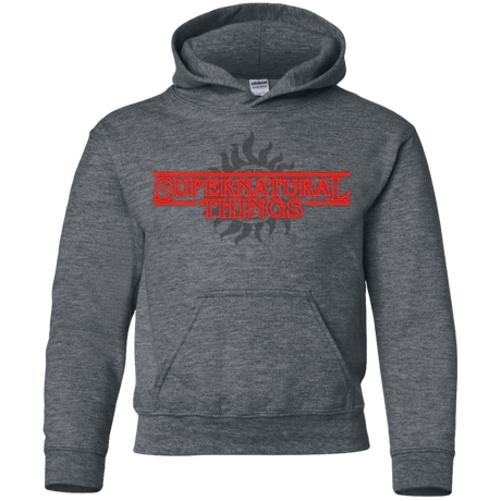 Sweatshirts Dark Heather / YS SPN Things Youth Hoodie