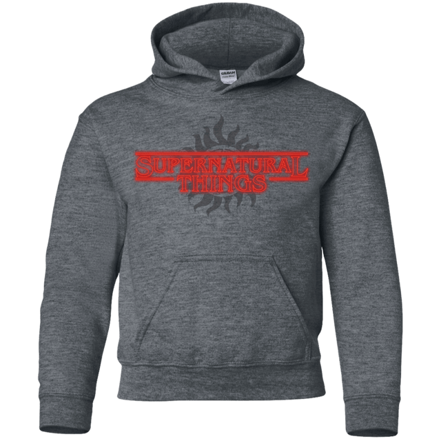 Sweatshirts Dark Heather / YS SPN Things Youth Hoodie