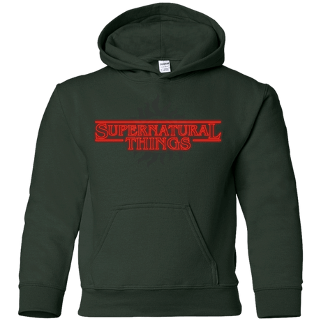 Sweatshirts Forest Green / YS SPN Things Youth Hoodie
