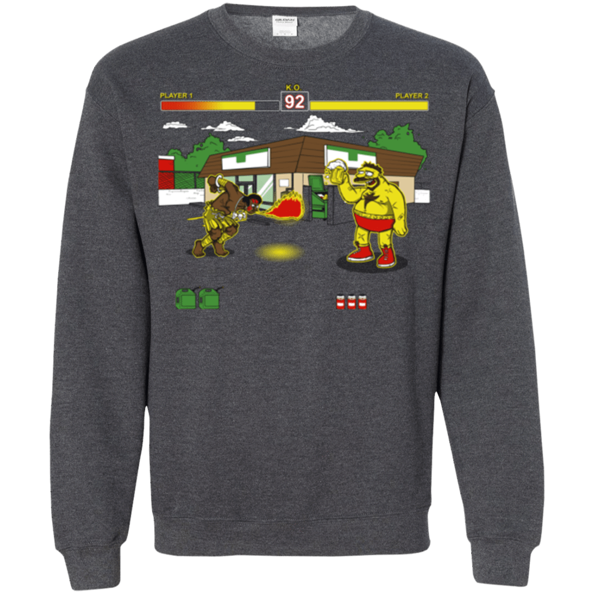 Sweatshirts Dark Heather / S Springfield Fighter Crewneck Sweatshirt