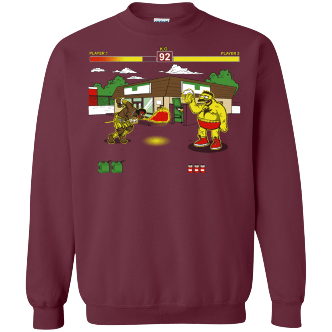 Sweatshirts Maroon / S Springfield Fighter Crewneck Sweatshirt