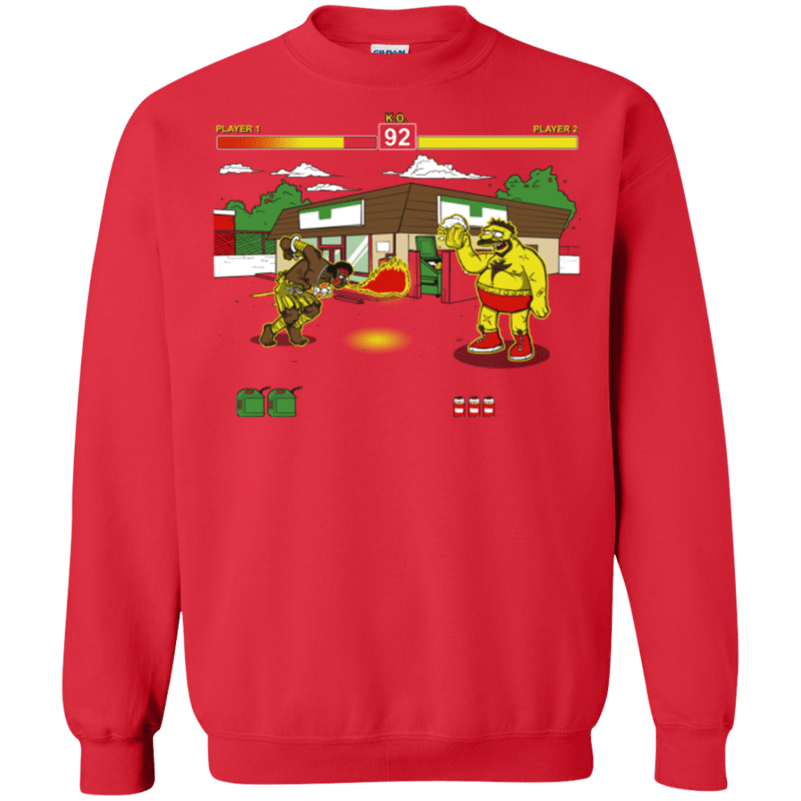 Sweatshirts Red / S Springfield Fighter Crewneck Sweatshirt