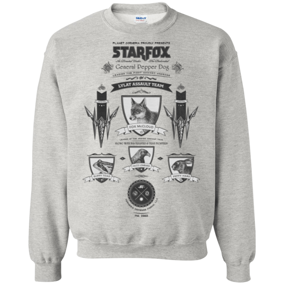 Sweatshirts Ash / Small Star Fox Vintage Crewneck Sweatshirt