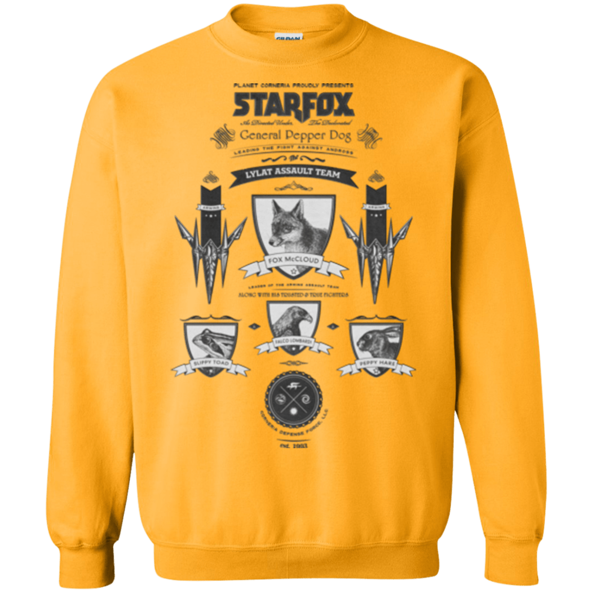 Sweatshirts Gold / Small Star Fox Vintage Crewneck Sweatshirt