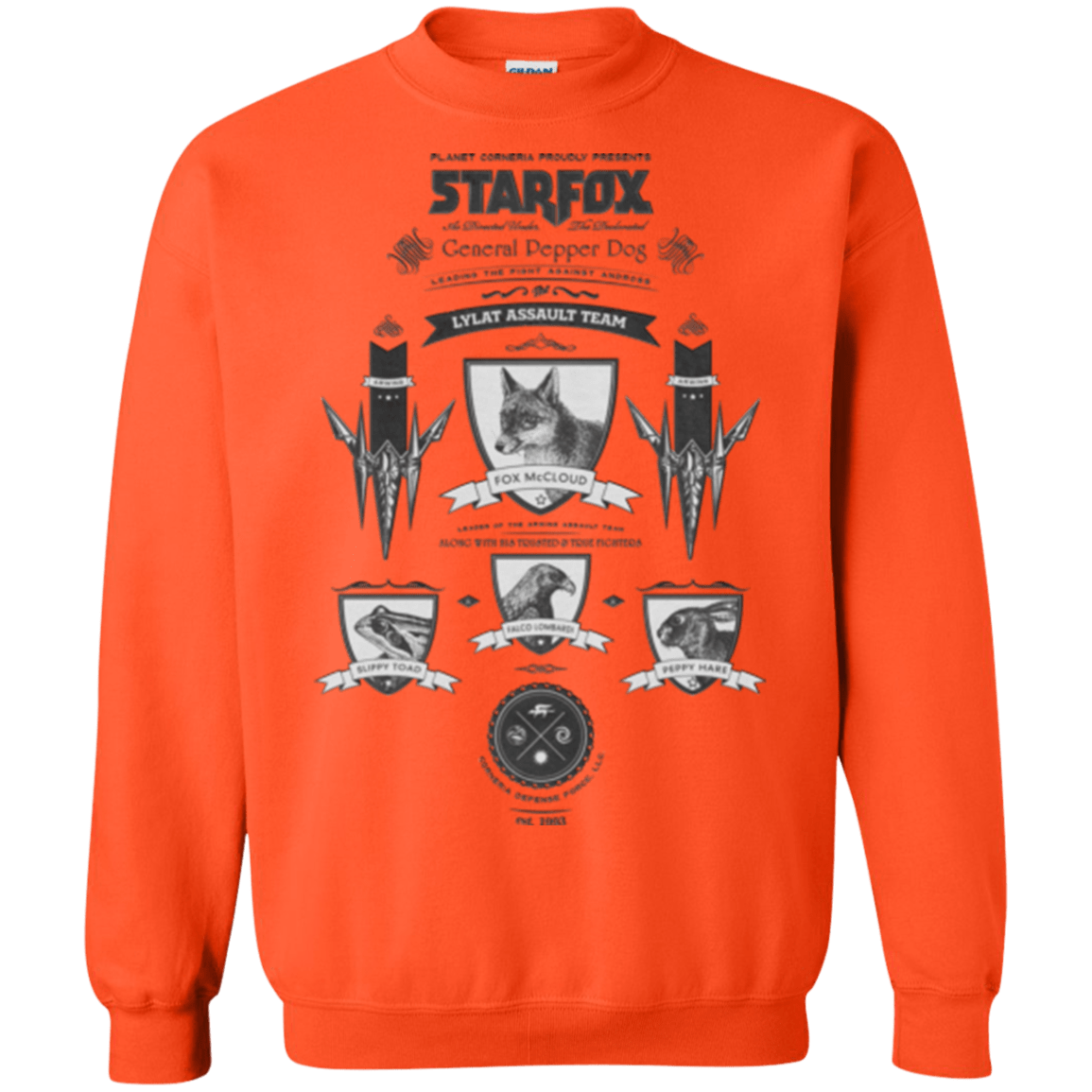 Sweatshirts Orange / Small Star Fox Vintage Crewneck Sweatshirt
