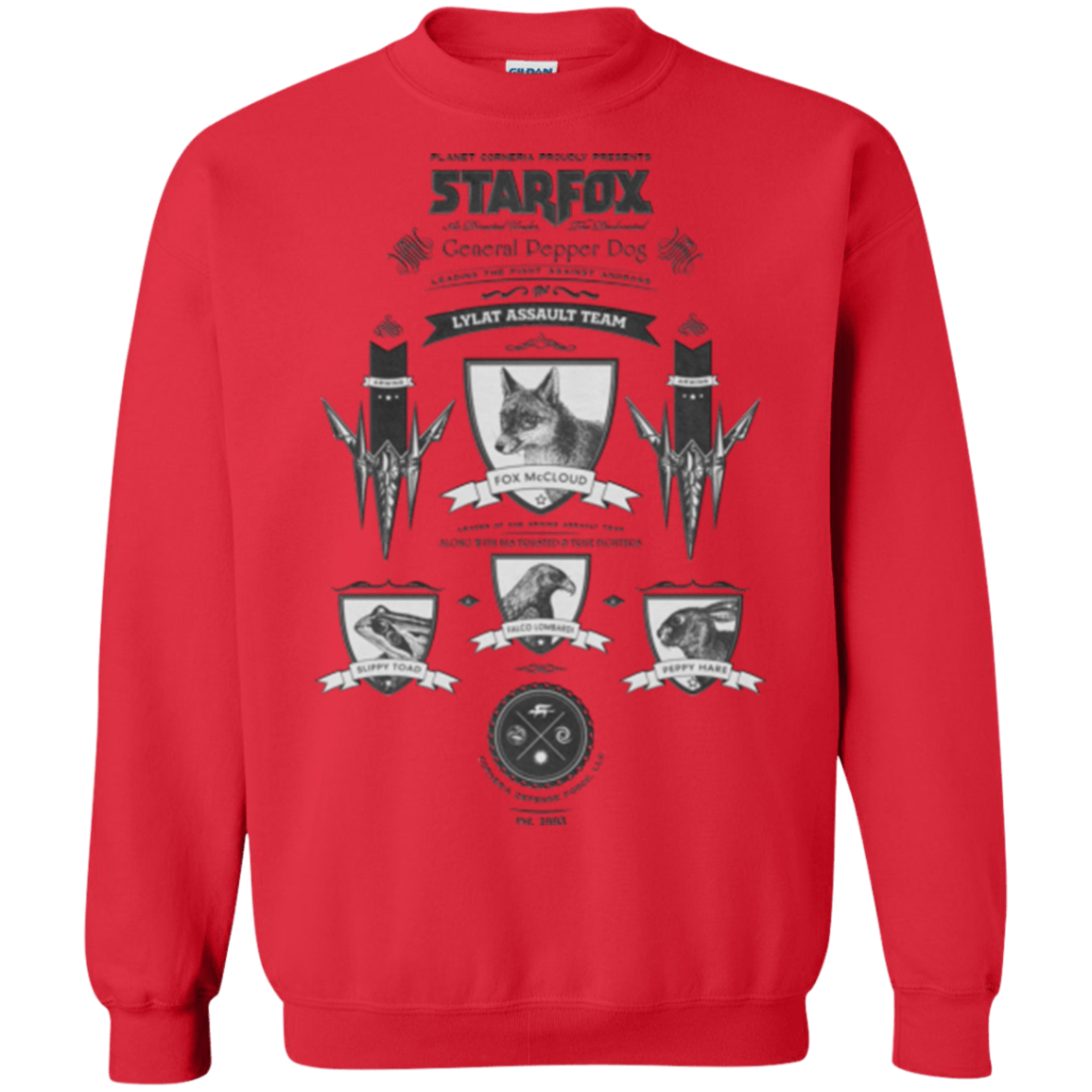 Sweatshirts Red / Small Star Fox Vintage Crewneck Sweatshirt