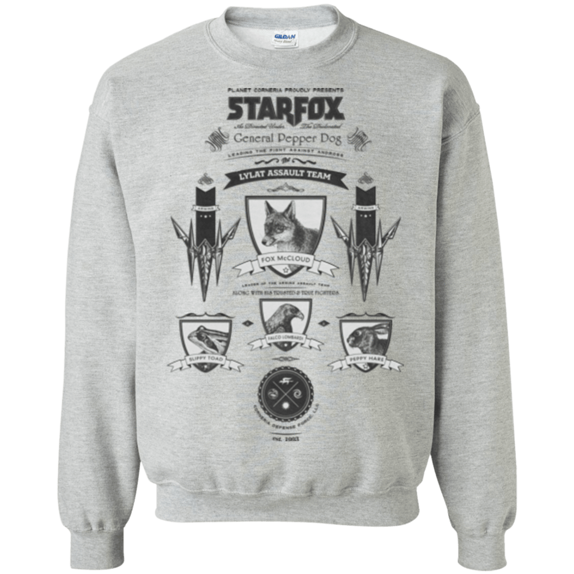 Sweatshirts Sport Grey / Small Star Fox Vintage Crewneck Sweatshirt