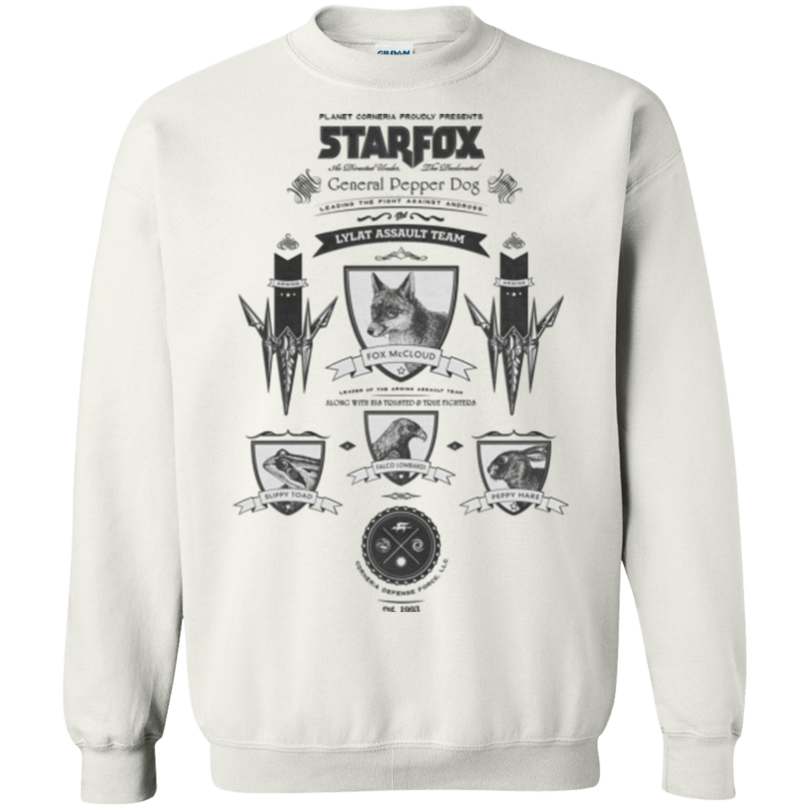 Sweatshirts White / Small Star Fox Vintage Crewneck Sweatshirt