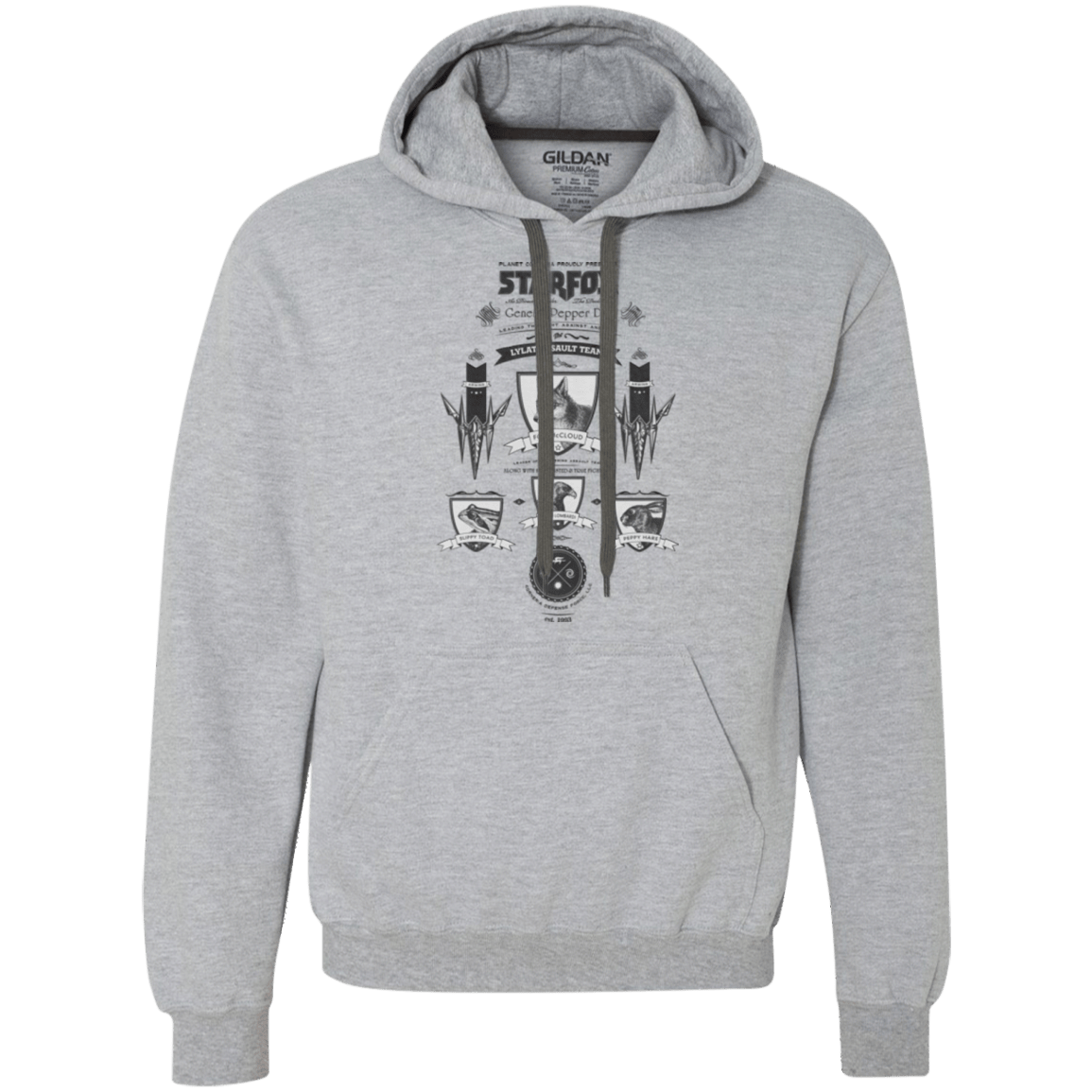 Sweatshirts Sport Grey / Small Star Fox Vintage Premium Fleece Hoodie
