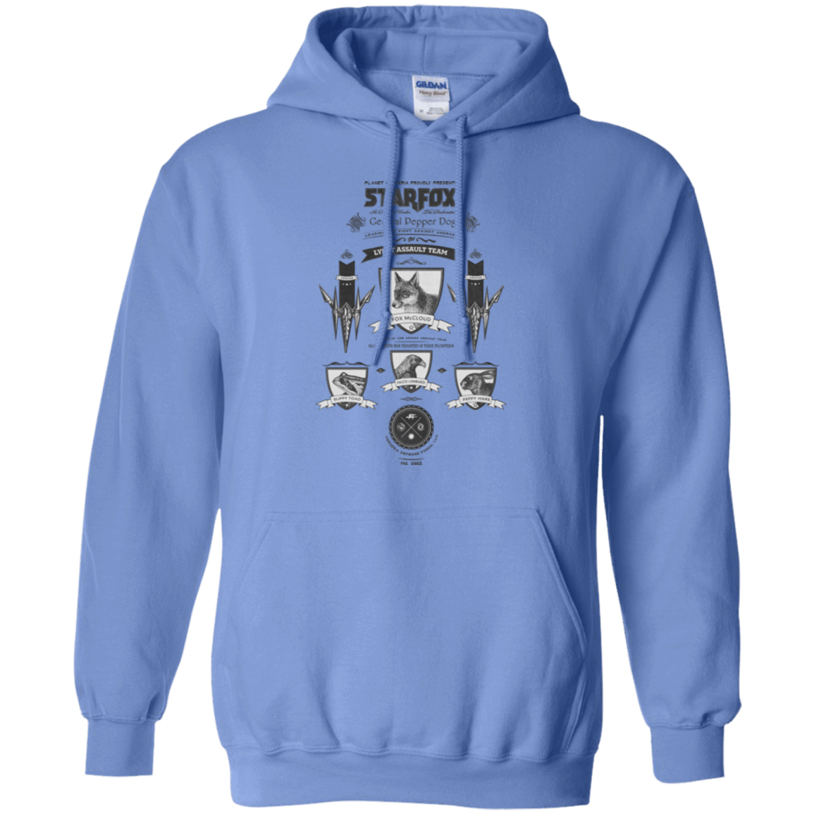 Sweatshirts Carolina Blue / Small Star Fox Vintage Pullover Hoodie
