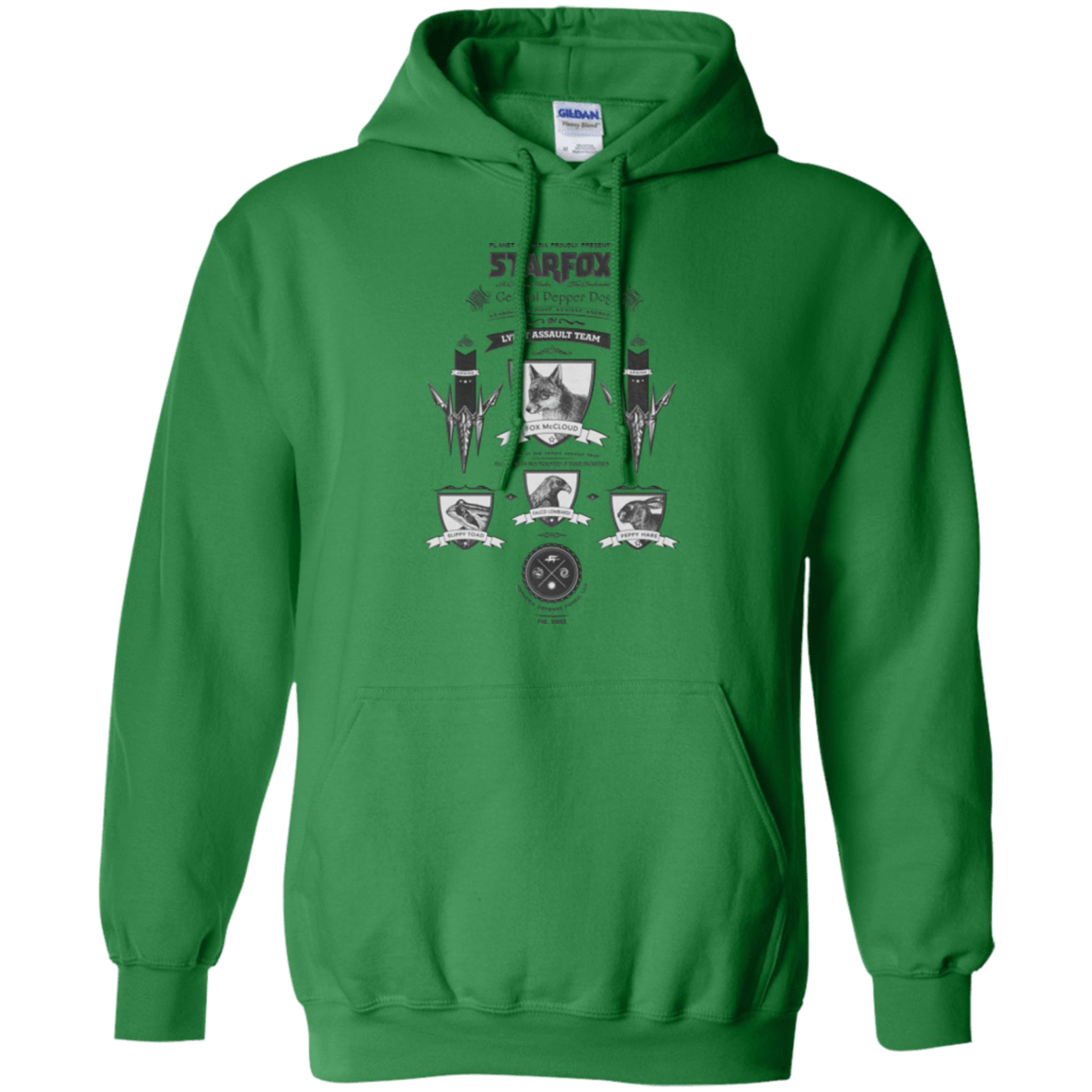 Sweatshirts Irish Green / Small Star Fox Vintage Pullover Hoodie