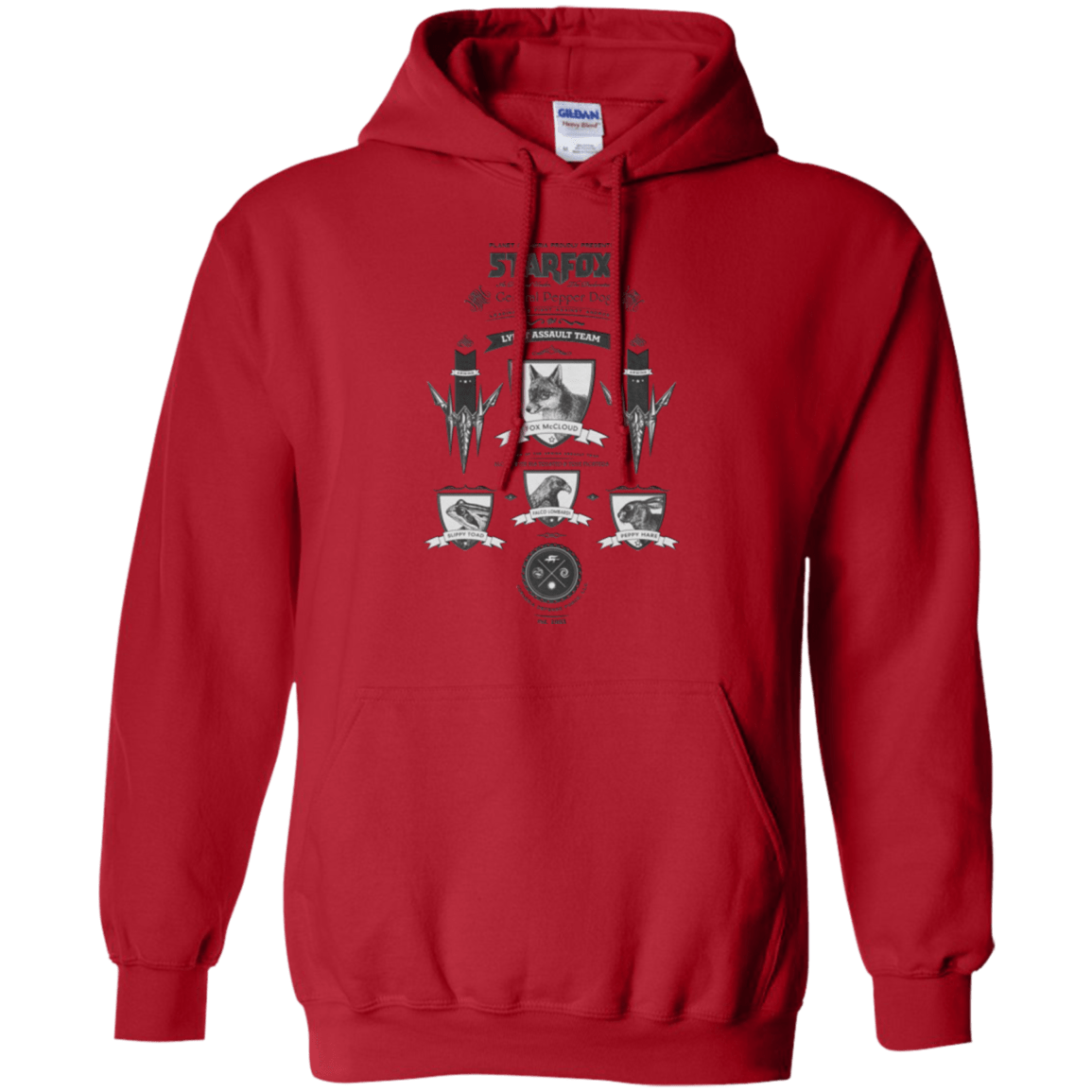 Sweatshirts Red / Small Star Fox Vintage Pullover Hoodie